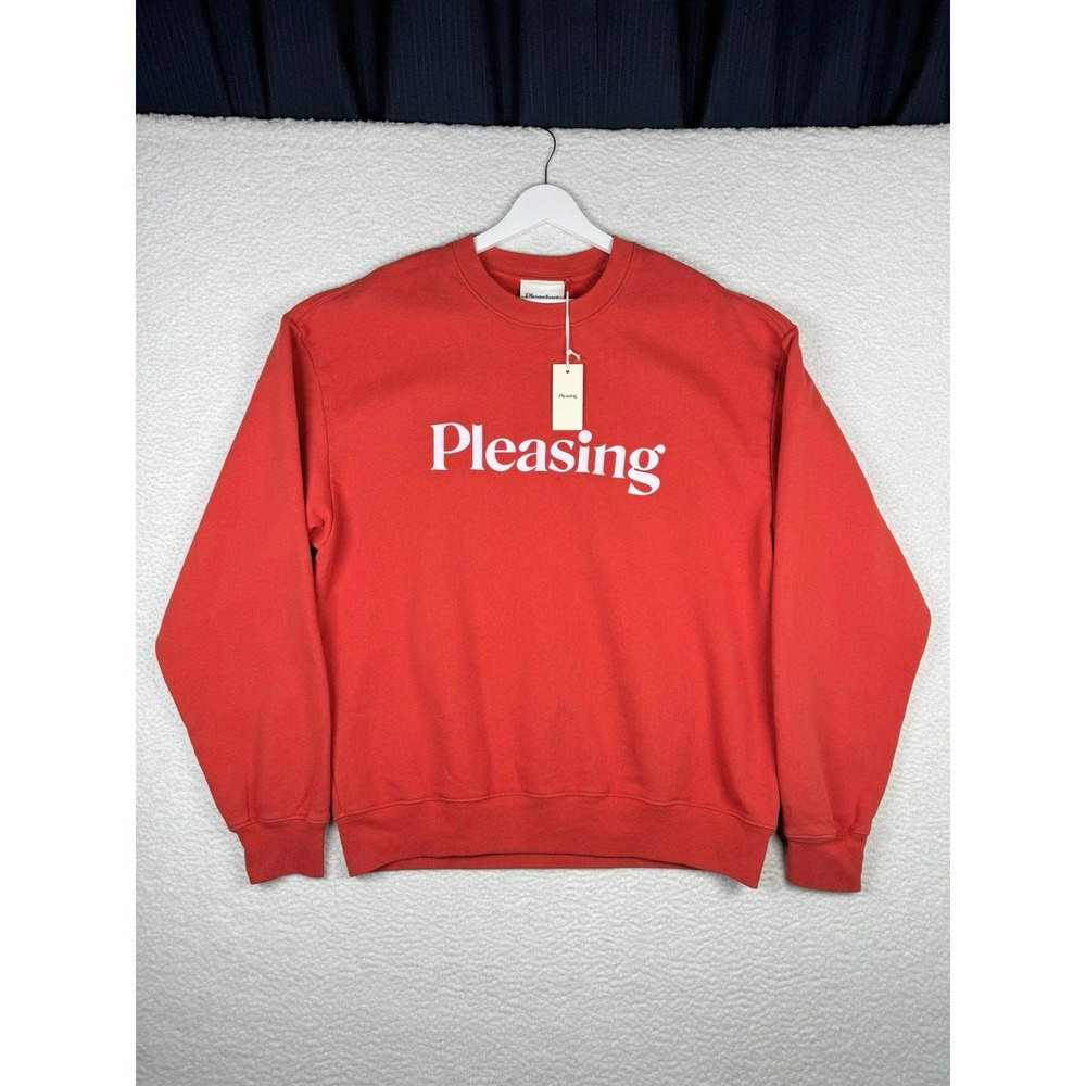NEW $95 - PLEASING Crewneck Sweatshirt - Red - Men's Large